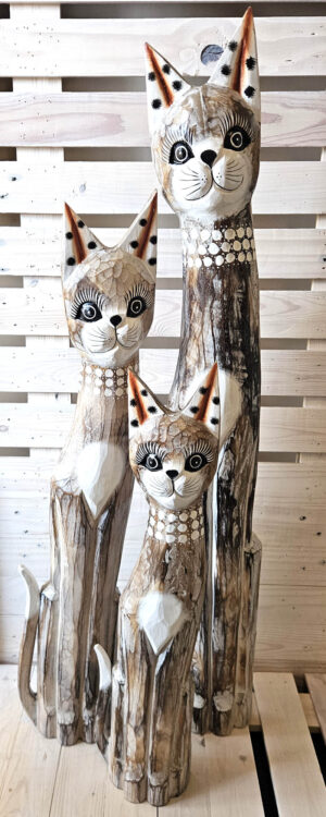 Wooden cat set - 1M,80cm,60cm