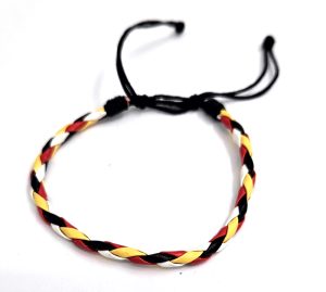 Imitation leather bracelet - Rasta