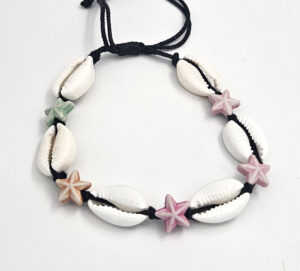 Cowrie & Starfish Bracelet - Black