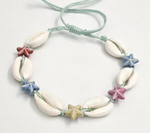 Cowrie & Starfish Bracelet - Turq