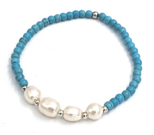Pirus Bracelet with Pearl - Turq