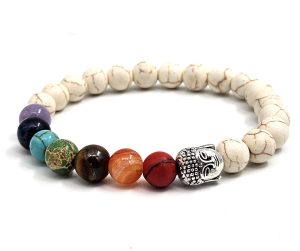 Chakra bracelet with pirus stone