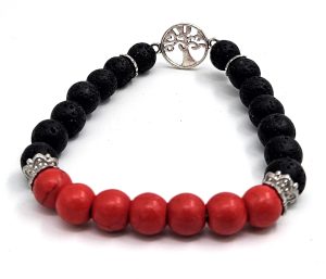 Chakra bracelet with red onyx