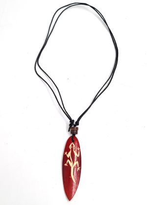 Surfboard necklace - gecko