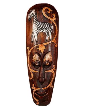 Wood mask with Zebra (50cm)