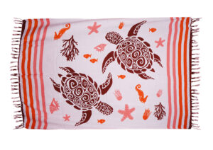 Sarong 2 turtles - Orange